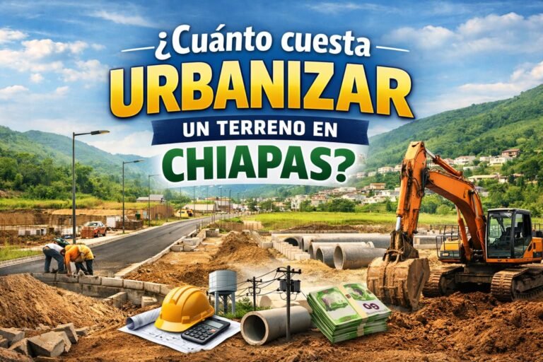 ¿Cuánto cuesta urbanizar un terreno en Chiapas?