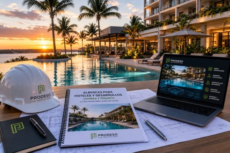 Albercas para hoteles y desarrollos en Chiapas y Tabasco, lo que debes saber antes de cotizar